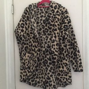 PJ salvage leopard robe with hood